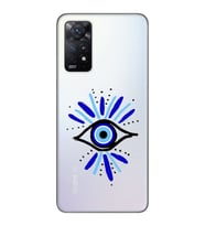 Redmi Note 11 Pro Uyumlu Nazar Göz Desenli Şeffaf Telefon Kılıfı