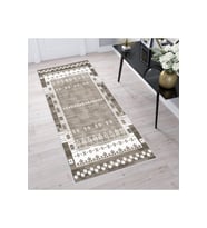 Rovigo Home Dijital Baskı Yıkanabilir Kaymaz Taban Salon Halısı RVG1600 100x150 cm (Kahverengi)