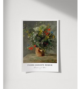 Çerçevesiz Poster Pierre Auguste Renoir Vazoda Çiçekler