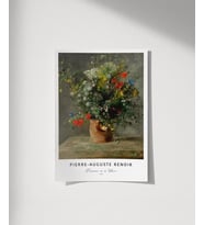 Çerçevesiz Poster Pierre Auguste Renoir Vazoda Çiçekler