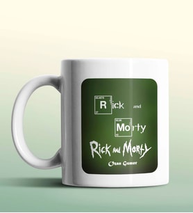 Kişiye Özel Rick and Morty Periyodik Beyaz Renk Kupa (Beyaz)