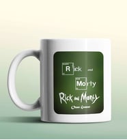 Kişiye Özel Rick and Morty Periyodik Beyaz Renk Kupa (Beyaz)