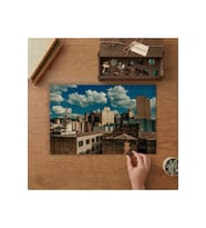 Binalar ve Gökyüzü Tasarımı 240 parça Ahşap Puzzle Ahşap Kutuda MP05809
