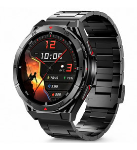 HainoTeko GPS-2 Akıllı Saat GPS Özellikli AMOLED Ekran 3 ATM Su Geçirmez 3 Kordonlu Bluetooth Aramalı Siyah
