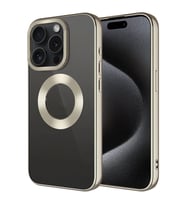 Apple iPhone 15 Pro Kılıf Tek Kamera Çerçeveli Logo Gösteren Zore Omega Kapak