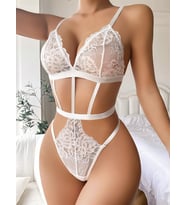 Arias Closet Lastik Detaylı Beyaz Fantezi Body