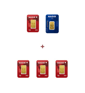 Nadir Gold 24 Ayar 6,5 Gram Külçe Altın (1 Adet 2,5 Gram Külçe Altın + 4 Adet 1 Gram Külçe Altın )