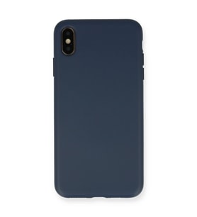 iPhone Xs Max Kılıf Nano İçi Kadife Silikon - Lacivert