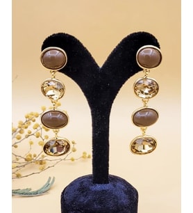 Amber Işıltısı Küpe