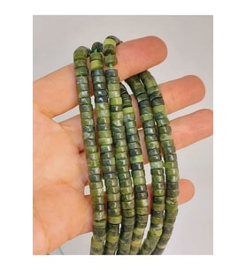 Bileklik Boy Yeşim Taşı Şekilli 3x6mm Yarım Dizi (49338) (18CM UZUNLUĞUNDADIR)