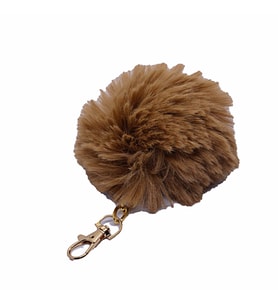 Cappuccino Renk Peluş Ponpon Anahtarlık  979