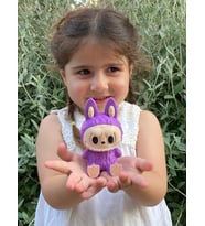 Labubu Figür, Labubu Figürü, Sevimli Hayelet Labubu 10 Cm 1 Adet (Mor)