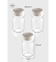 Renga Lexa 370 ml 3'lü Cam Baharatlık Seti 161016 Bej