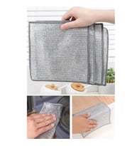 Yayke Çift Katlı Çok Amaçlı Tel Bez Mikrofiber Inox Bez Telli Bulaşık Bez (3Adet)