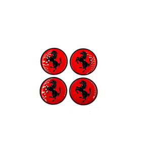 Etiketçilere Özel Ferrari Jant Göbeği  Damla Sticker - Jant Göbeği Damla Sticker Ferrari Kırmızı