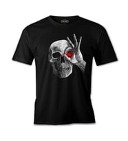 Skull with Red Eye Siyah Erkek Tshirt