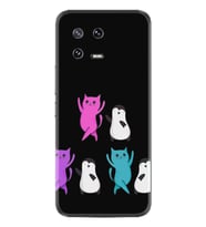 Xiaomi 13 Kılıf Resimli Desenli Silikon Platinium Series Cat Dance 1824
