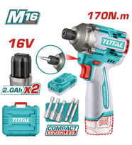 TOTAL LI-ION AKÜLÜ DARBELİ VİDALAMA 16V TIRLI16178E