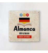 Kişiye Özel Almanca Öğretmenlerine Özel İsimli Bardak Altlığı