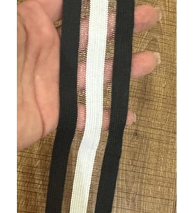 EN 5 CM SİYAH TRANSPARAN ÇİZGİLİ ŞERİT DİKİŞ GİYİM AKSESUARI 1 METRE