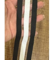 EN 5 CM SİYAH TRANSPARAN ÇİZGİLİ ŞERİT DİKİŞ GİYİM AKSESUARI 1 METRE