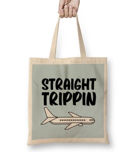 Funny Travel Gift Design Lover-Trippin Wanderlust Journey Adventurer Vacation Bez Çanta Uzun Saplı