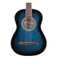 Almira Mg917-jr-bls 3/4 Klasik Gitar - Blue Sunburst (eğitim - Junior Boy)  Mavi Sunburst Parlak Bitiş, Çocuk Ergonomisine Uygun İnce Sap Profili, Yumuşak Naylon Teller  Uyum: 8-12 Yaş Arası Öğrenciler