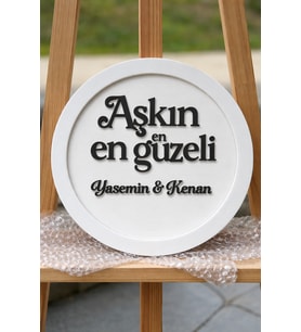 Kişiye Özel İsimli Işıklı Duvar Tablosu – Sevgililer Günü Hediyesi Aşk Temalı Ev Dekoru (SIYAHBEYAZ-BEYAZ)