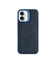 iPhone 16 GripStand MagSafe Deri Kılıf Lacivert