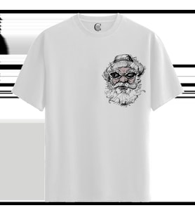 The Wise Wanderer - %100 Pamuklu Erkek Beyaz Tişört - Premium Quality (Siyah - Beyaz)