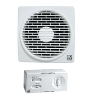 Vortice Vario 300/12 & CR5N Hız Anahtarı Yanında Duvara Cama Kolay Montaj Otomatik Panjur Manuel Geri Dönüşümlü Tasarruflu Fan AGMair Agm Havalandırma Fanı