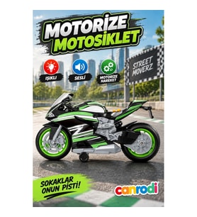71021 SUN-HTI-TMZ-MOTORİZE STREET MOVERZ MOTOSİKLET SES IŞIK 2R