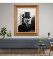 Altın Varaklı Çerçeveli Paspartulu Atatürk Tablo nl02A559 (Gold)