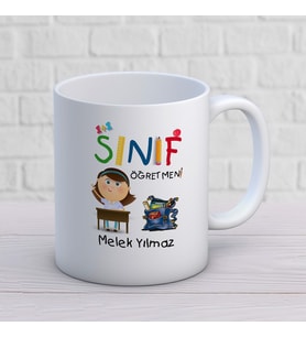 Kişiye Özel Meslek Sınıf Öğretmeni Hediyelik Kupa Bardak