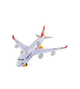 Yerde Gezen Pilli Işıklı Airline Uçak 747 Ch-132tk
