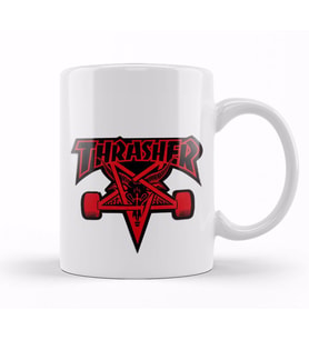 Thrasher Skate Skateboard Kupa Bardak Porselen