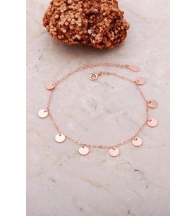 Pullu Rose Gümüş Bileklik 3736
