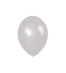 Balonevi Metalik Beyaz 12 İnc Metalik Beyaz Balon (100 Lü Paket)