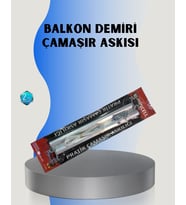 25x60 Balkon Askılığı Kare Demir Uyumlu Hava Dayanıklı Çamaşır Askısı