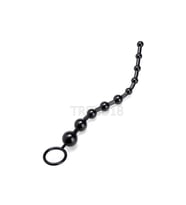 VE VAJİNAL 25 CM SIRALI JEL SİYAH ZEVK TOPLARI  PLUG –  PLUG – BONCUKLU  PLUG