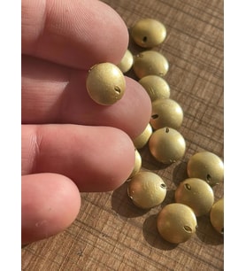 1 CM METAL SARI DELİKLİ BONCUK OYA ÇANTA BONCUK TAKI BONCUK MALZEMESİ 50 ADET