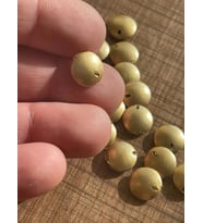 1 CM METAL SARI DELİKLİ BONCUK OYA ÇANTA BONCUK TAKI BONCUK MALZEMESİ 50 ADET