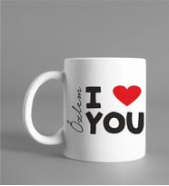 I Love You Kupası Kişiye Özel