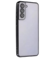 Newface Samsung Galaxy S21 FE Kılıf Razer Lensli Silikon - Siyah