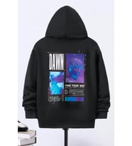 Çocuk Dawn Baskılı Sweatshirt (Siyah)
