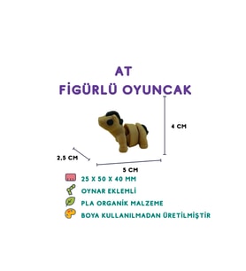 At Figür - 3D Doğal Hayvan Oyuncak