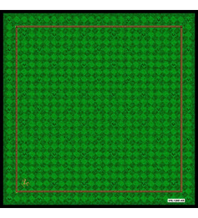Geometrik Desen Black Seri Twill Eşarp Eşarp Askısı ile Birlikte 90x90 cm Zümrüt