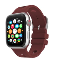 Apple Watch 7/8/9 41mm Kordon Scuba Diving Dalgıç Silikon Band 147 (Mürdüm)