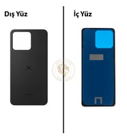 Omix X7 Siyah Arka Kapak Arka Cam Batarya Kapağı Lazer Kesim Kapak Pil Kapağı Back Cover