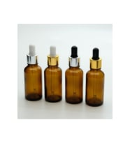 DAMLALIKLI 30 ML 5 ADET AMBER ŞİŞE (Şeffaf)